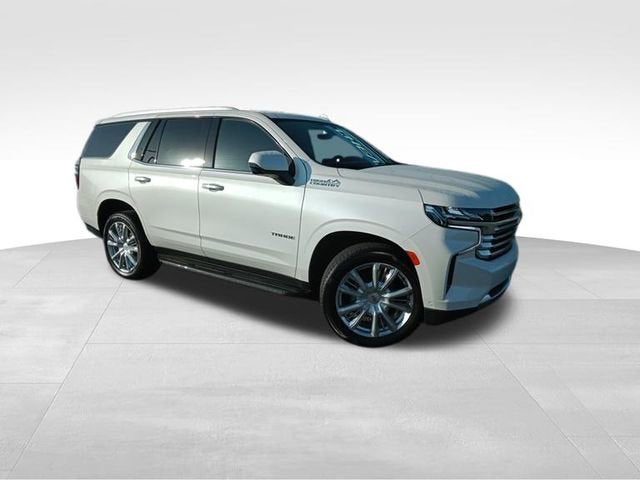 2023 Chevrolet Tahoe High Country in Iridescent Pearl Tricoat — front three-quarter view