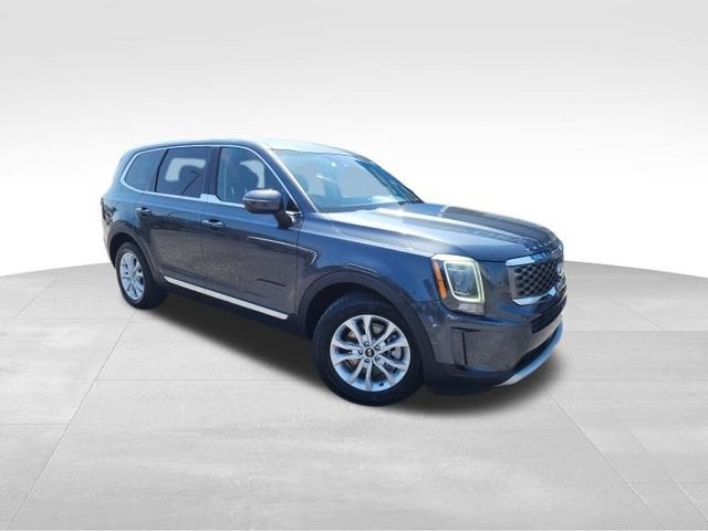 2020 Kia Telluride LX in Gray — front three-quarter view
